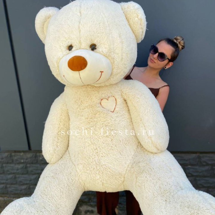 Белый плюшевый мишка большой в Ульяновске