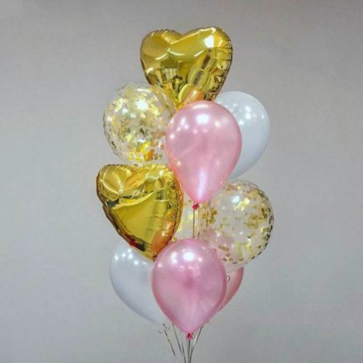 Облако шаров "Рози голд" в Ульяновске