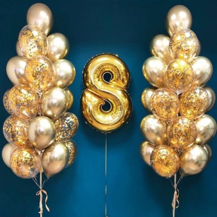 Цифра с фонтанами шаров  в Ульяновске