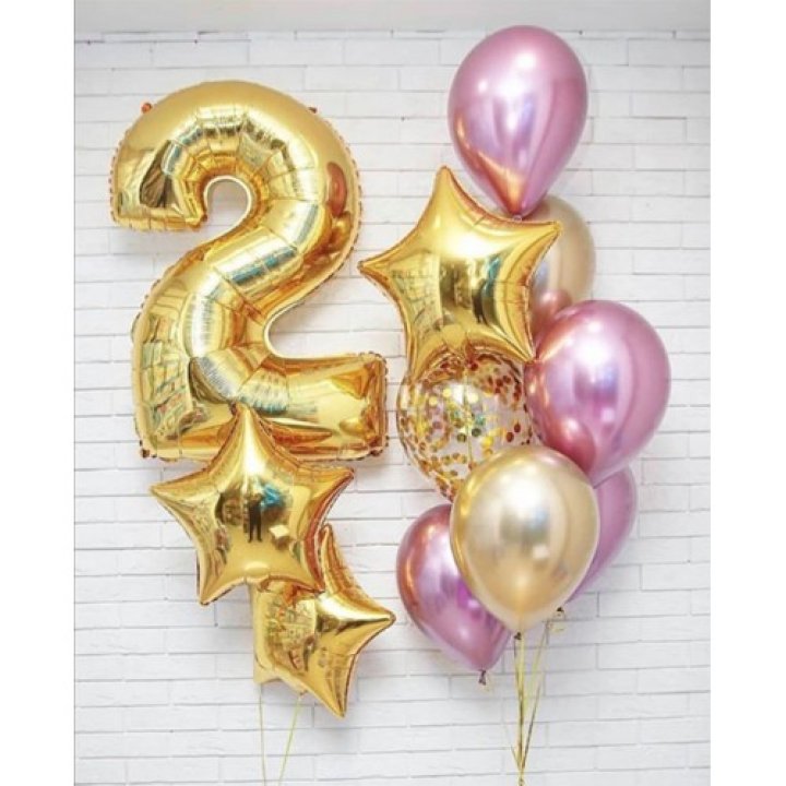 Цифра с фонтанами шаров  в Ульяновске