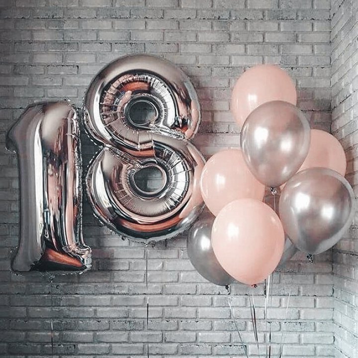 Фольгированный шар Серебряная Цифра в Ульяновске