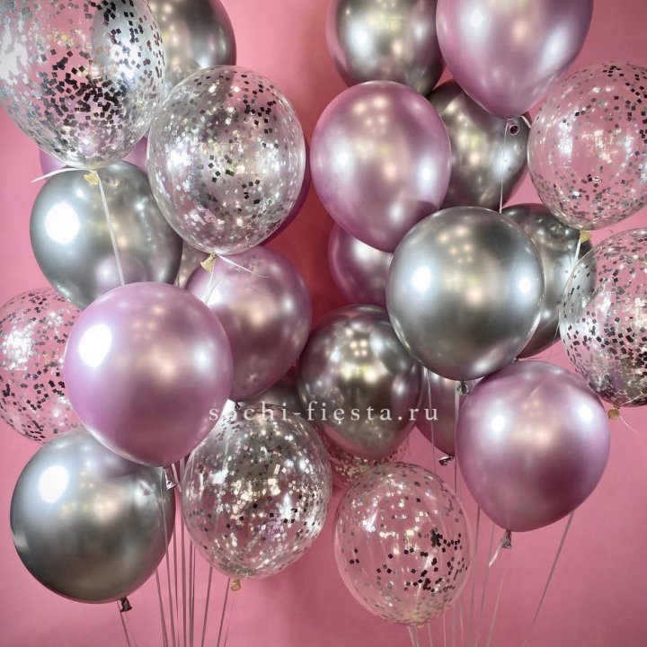 Фонтан шаров "Сильвер пинк" в Ульяновске