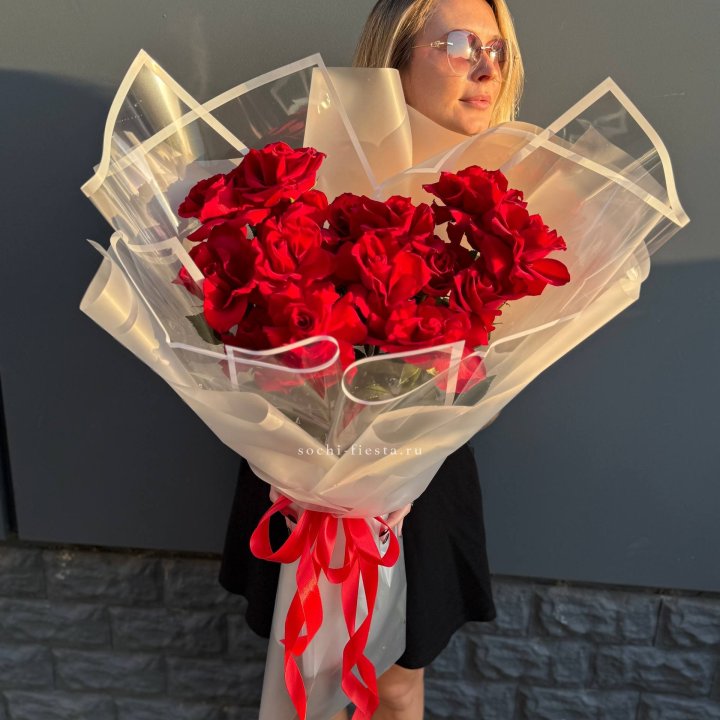  Букет  высоких роз 15 шт в Ульяновске