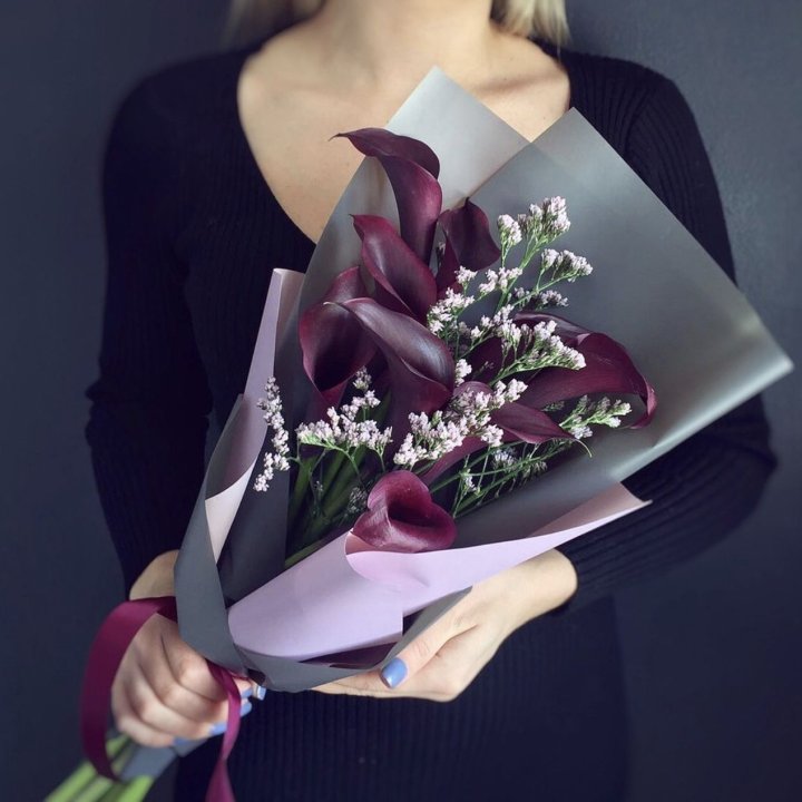 Букет фиолетовых калл в Ульяновске