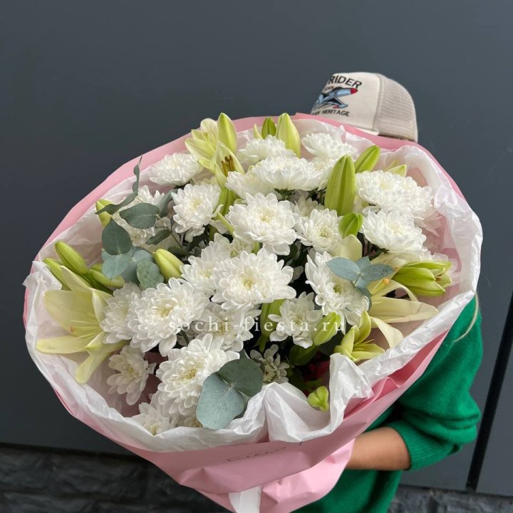  Букет  хризантемы и лилии в Ульяновске