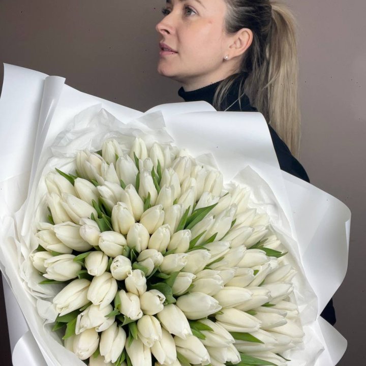 101 белый тюльпан №2 в Ульяновске