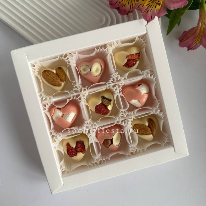 Набор конфет из бельгийского шоколада Сердца в Ульяновске