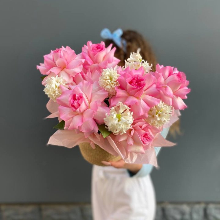 Дуо розы и гиацинты в Ульяновске