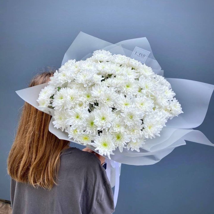 Букет хризантем "Белая снежинка" в Ульяновске