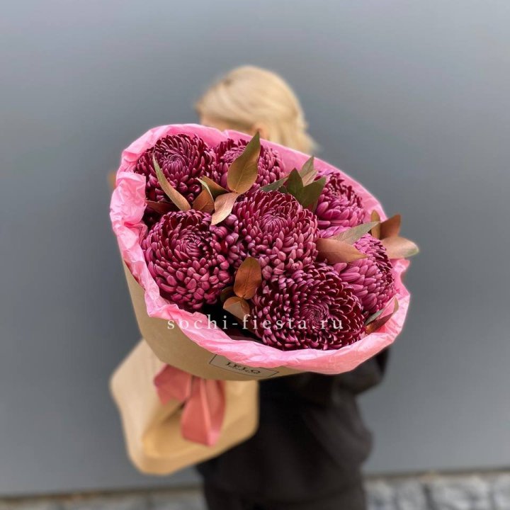 7 Хризантем Бигуди в золоте в Ульяновске