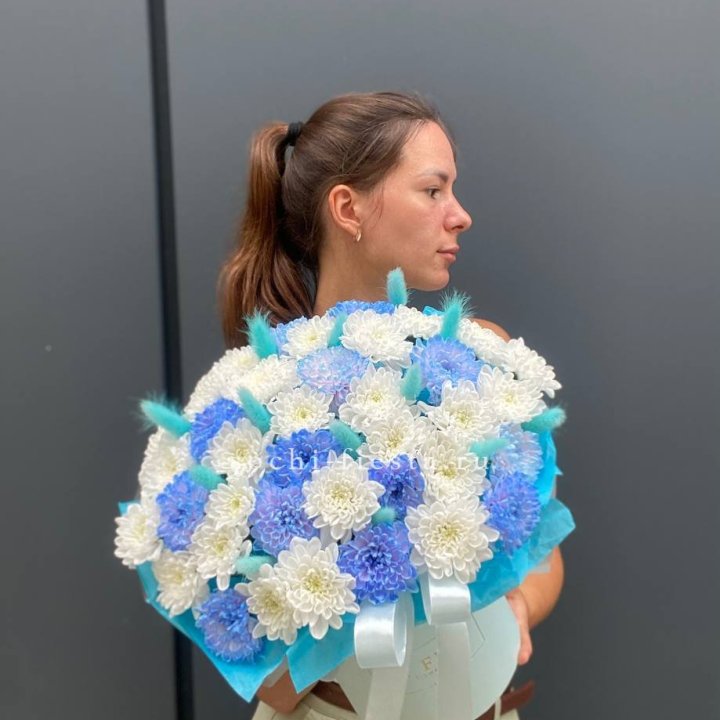  Коробочка  хризантем и лагуруса в Ульяновске