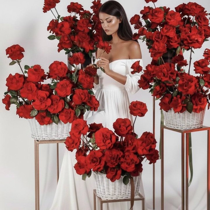 Сет из красных французских роз в Ульяновске