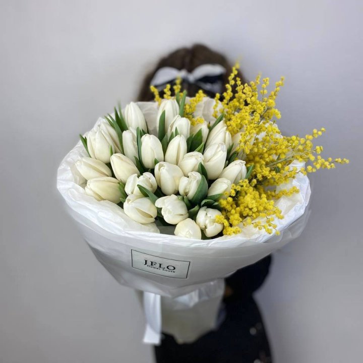 Дуо тюльпан и мимоза в Ульяновске