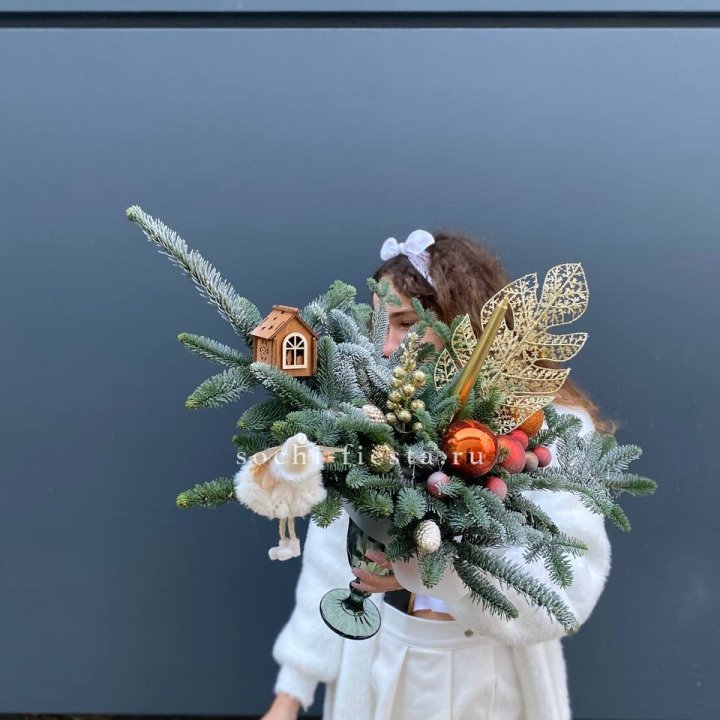 Композиция в бокале огненная  в Ульяновске