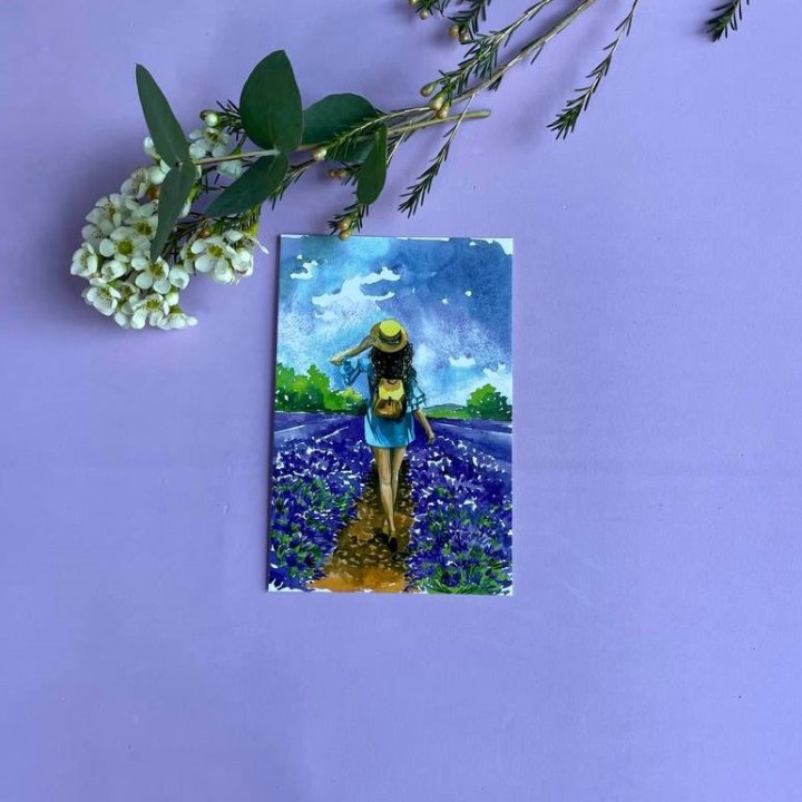 Открытка к букету "Цветочная дорога" в Ульяновске