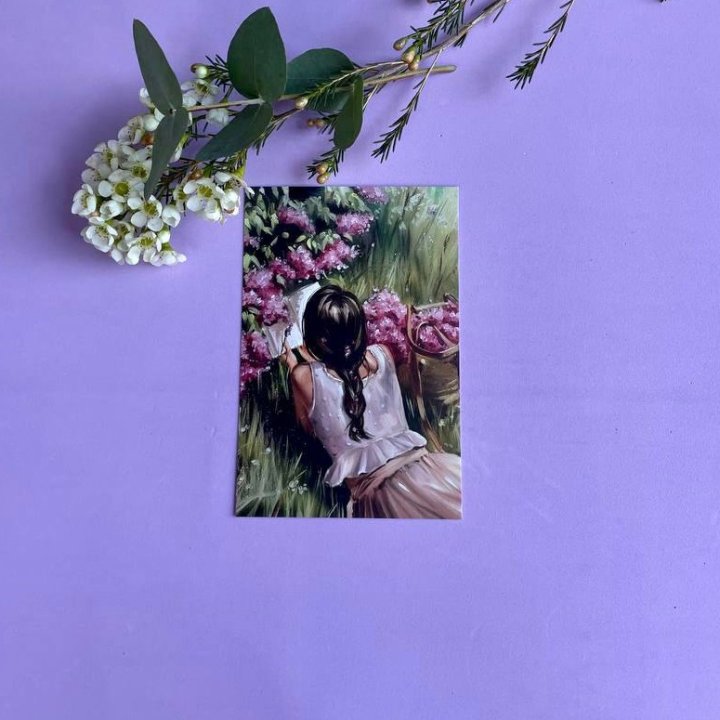 Открытка к букету "Среди пионов" в Ульяновске