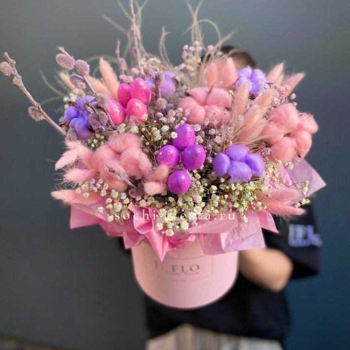 Сухоцветы в коробке  в Ульяновске