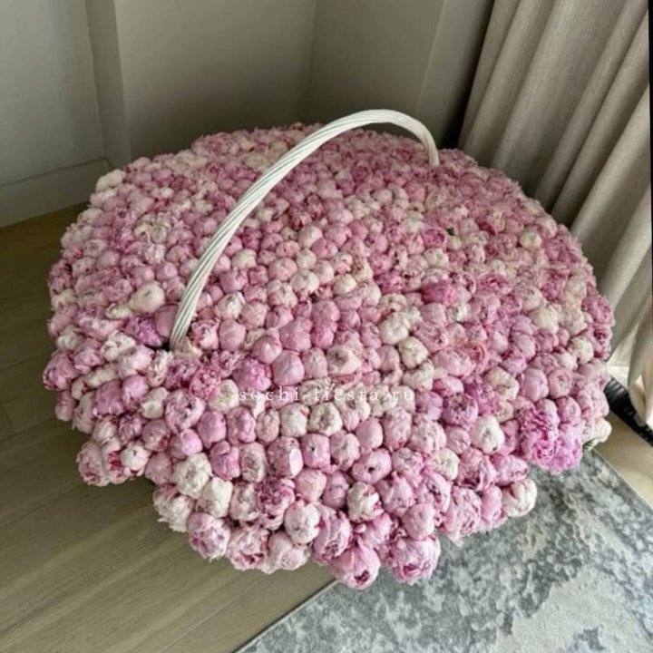 Корзина 555 пионов в Ульяновске