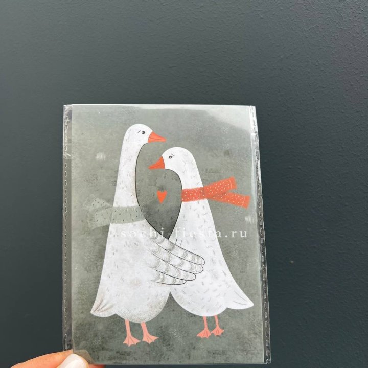 Открытка к букету "Гуси” в Ульяновске