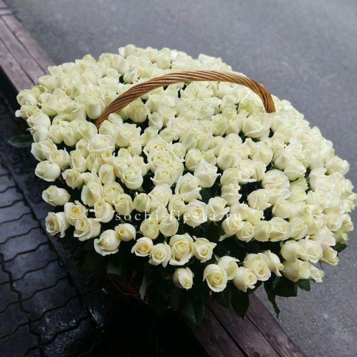 303 розы в корзине в Ульяновске