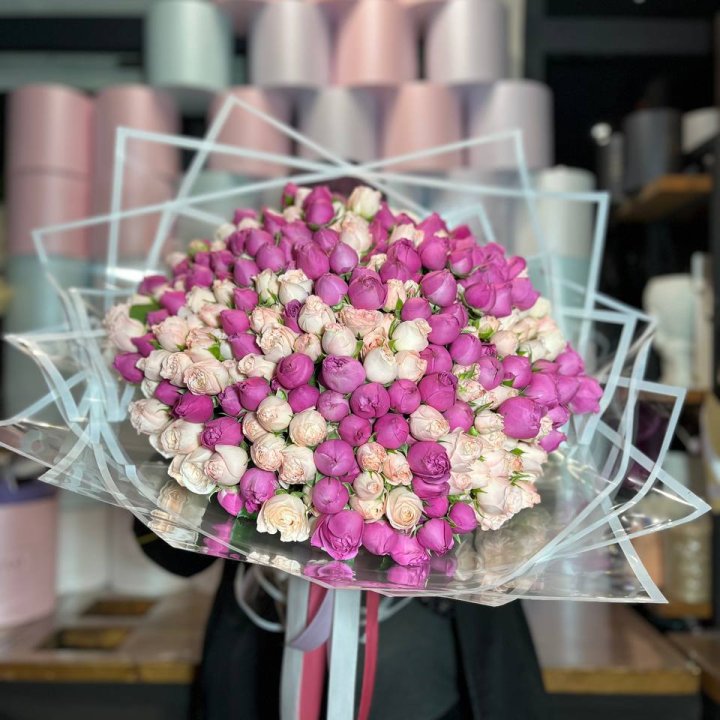 101 кустовая пионовидная роза в Ульяновске