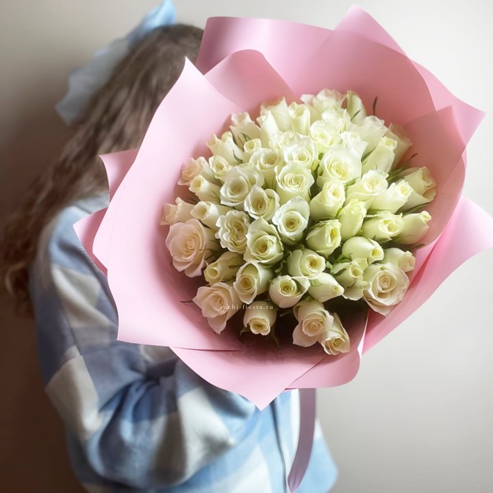 Букет из 51 белой розы (Кения) в Ульяновске