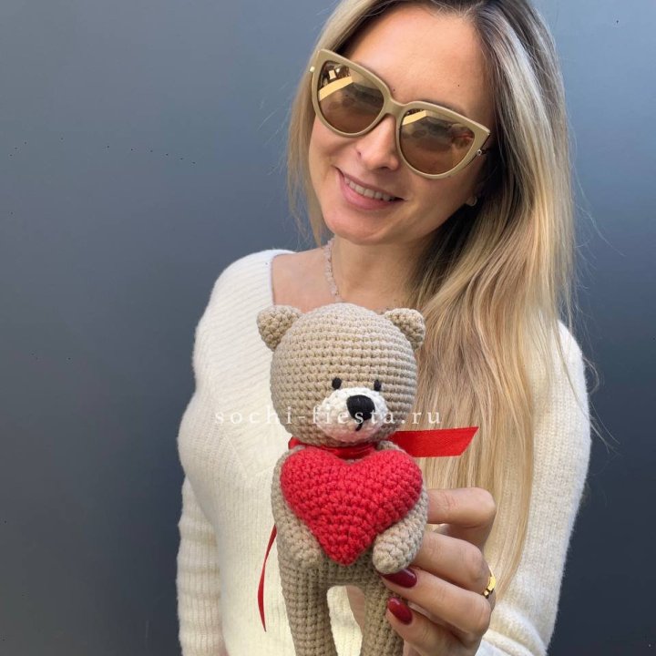 Мишка с сердцем ручной работы в Ульяновске