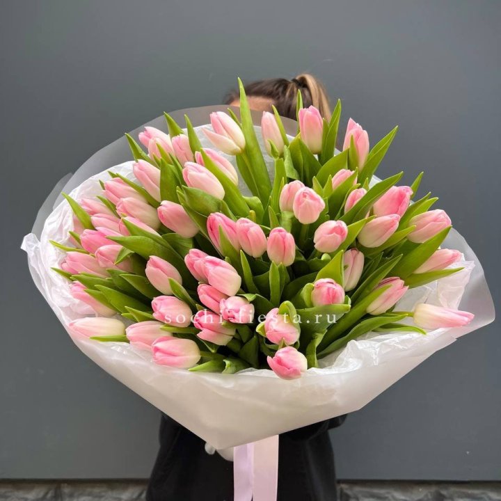 Букет тюльпанов нежно-розовых в Ульяновске