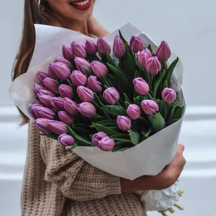 39 сиреневых тюльпанов в Ульяновске
